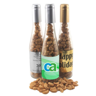 Champagne Bottles with Pistachios