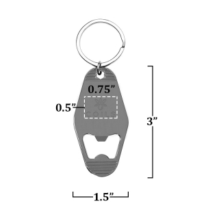 Motel Style Metal Key Tags with Bottle Opener