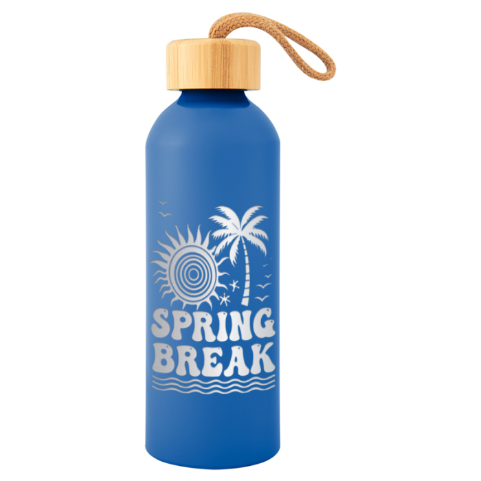 Custom Printed 25 Oz Full Laser Blaire Recycled Aluminum Bottles with Bamboo Lids