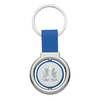 Circular Metal Spinner Key Tags