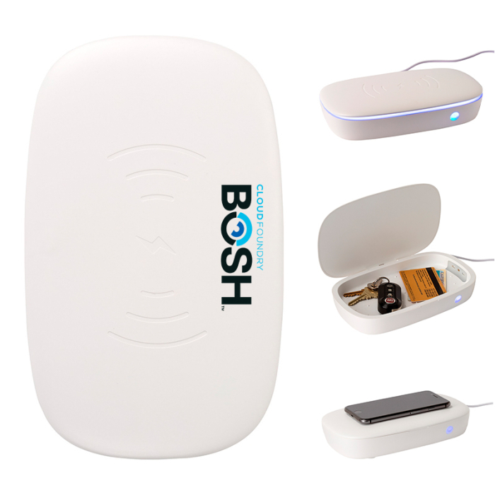 Custom Printed Steward UV Sanitizing Stations and Chargers