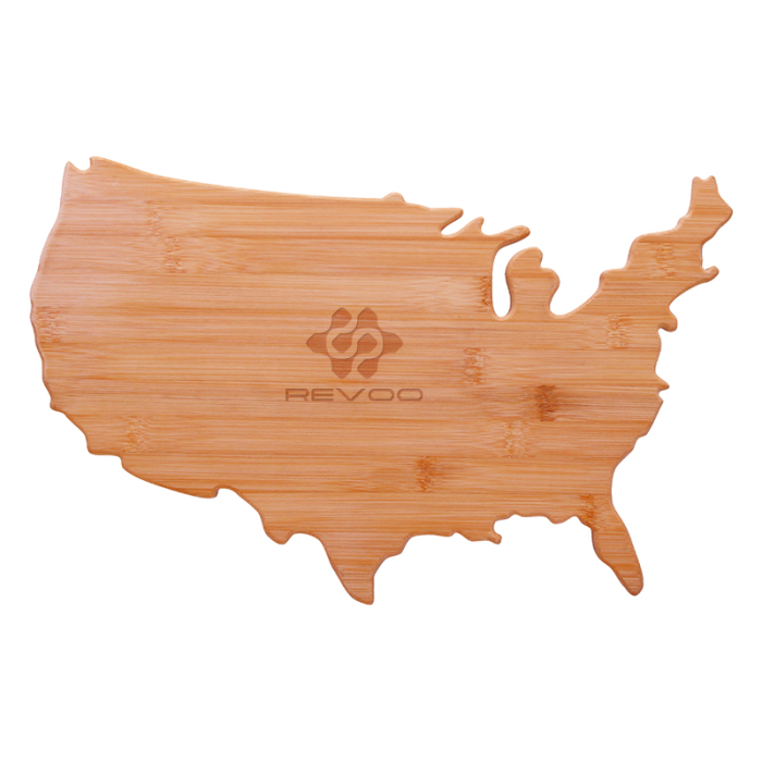 Custom USA Shape Bamboo Cutting Boards