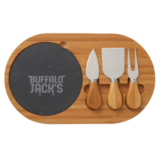 4-Piece Oval Slate Cheese Board Sets