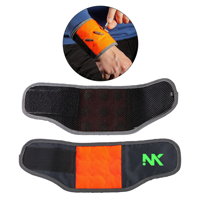 Imprinted Handy Reach Magnetic Wrist Wraps For Tools