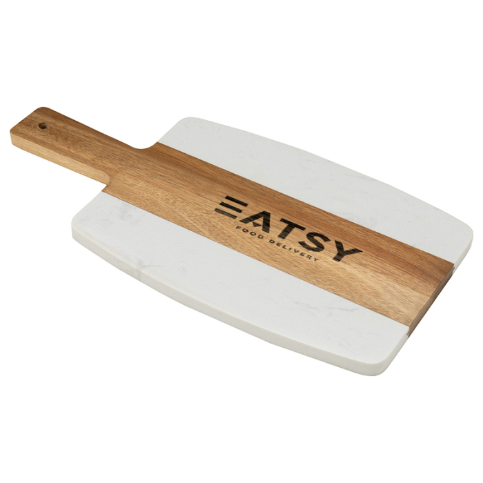 Personalized Acacia and Marble Cutting Boards