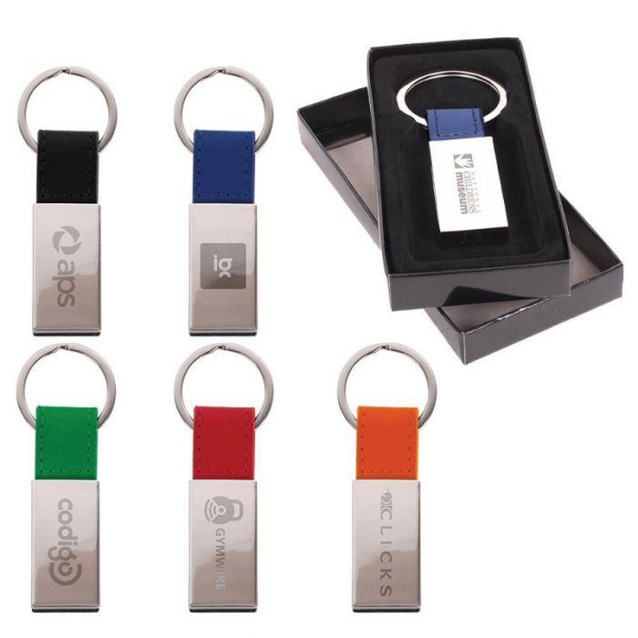 Personalized Silver Metal Plate Keychains