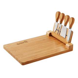 5-Piece Magnetic Bamboo Cheese Board Sets