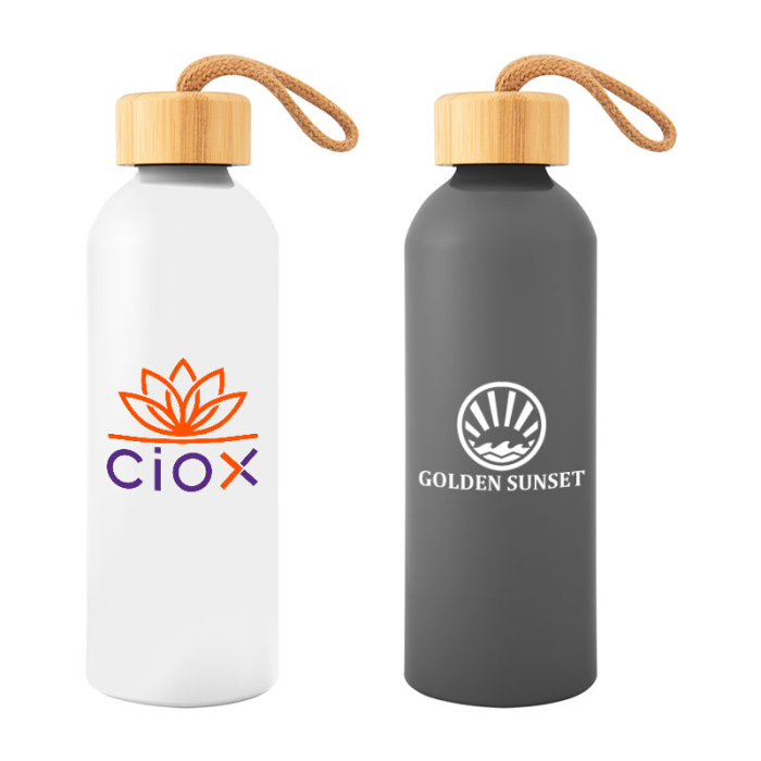 Promotional 25 Oz Blaire Recycled Aluminum Bottles with Bamboo Lids