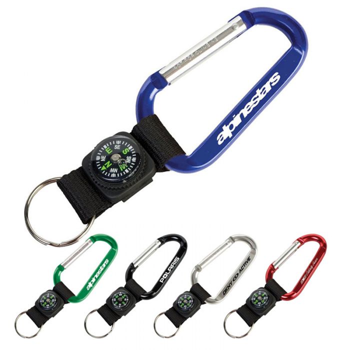 Promotional Carabiner with Compass Key Tags