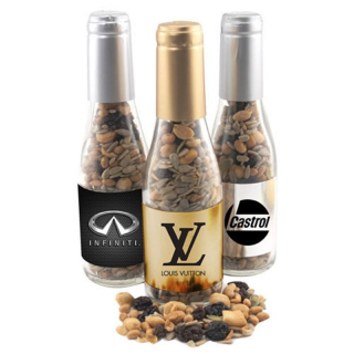 Champagne Bottles with Trail Mix