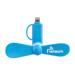 Promotional Phone Fan with Connectors