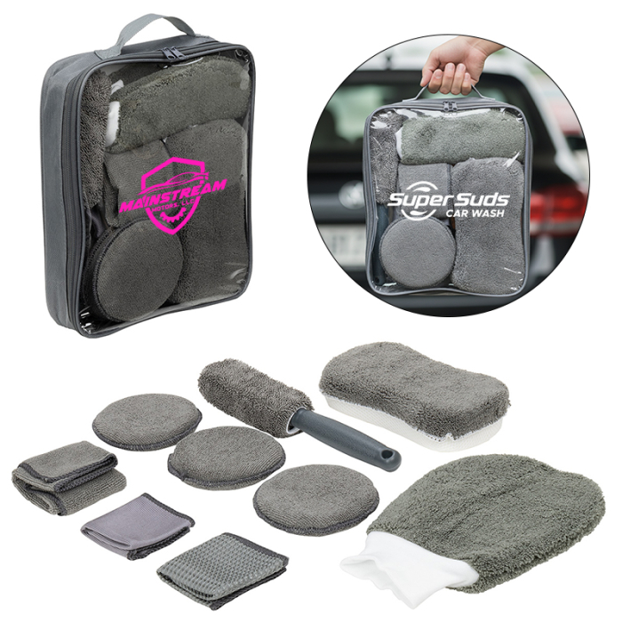 Promotional Pit Crew 9-Piece Car Wash Detailing Kits
