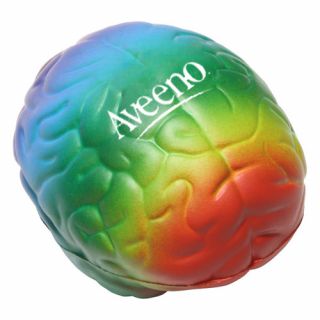 Rainbow Brain Shaped Stress Relievers