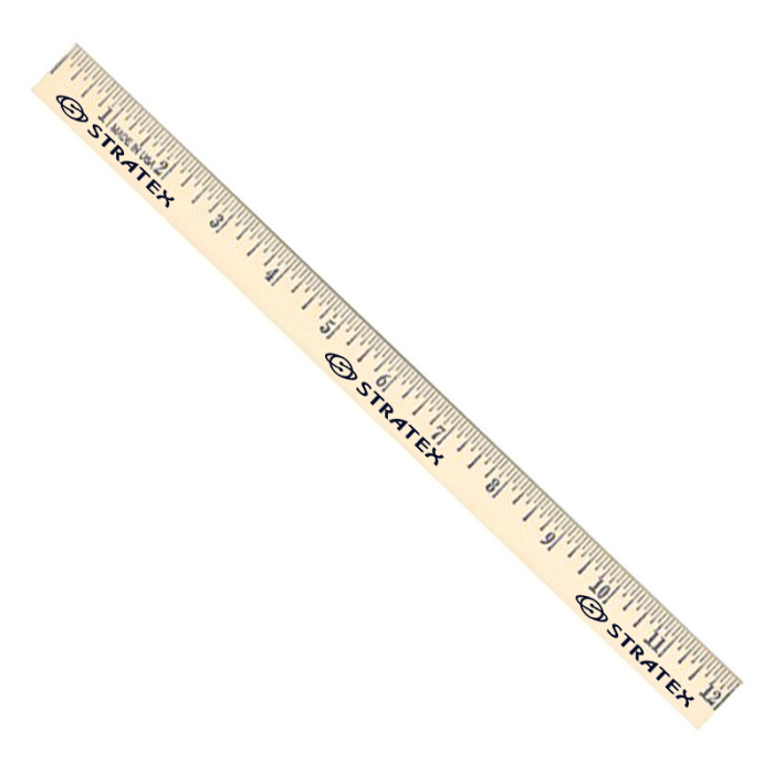12 Inch Personalized Natural Finish Wood Rulers