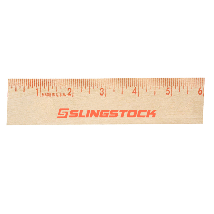 6 Inch Custom Natural Finish Flat Wood Rulers