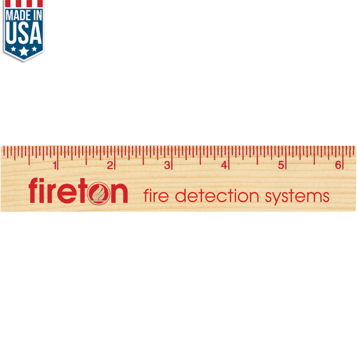 Custom 6 Inch Natural Finish Rulers