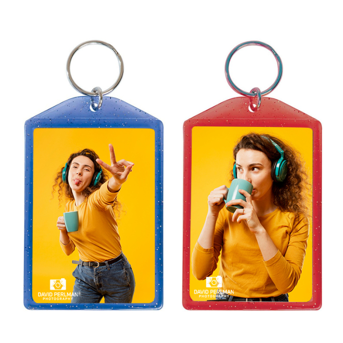 Customized Translucent Sparkle Snap-In Keytags