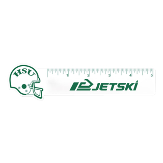 Imprinted 1.75x7 Inch Football Helmet Polystyrene Rulers