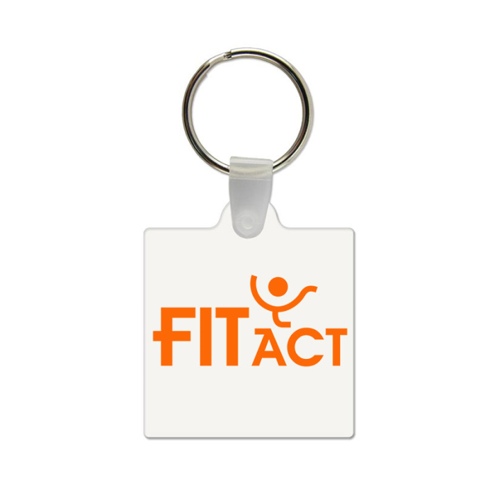 Personalized Square Shaped USA Made Vinyl Keychains