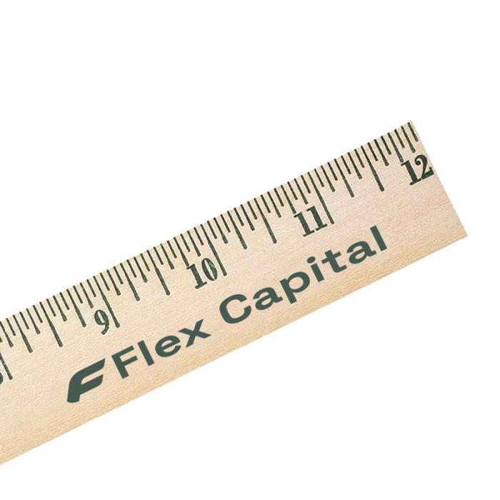 Promotional 12 Inch Natural Finish Wood English Scale Rulers