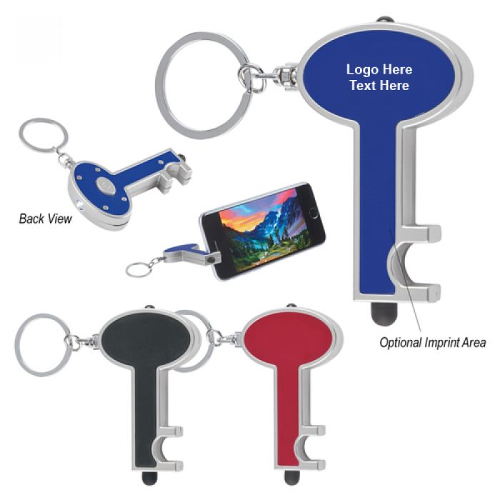 Custom Imprinted Skeleton Key Tag with LED and Stylus