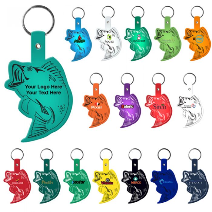 Custom Imprinted Fish Shaped Flexible Key-Tags