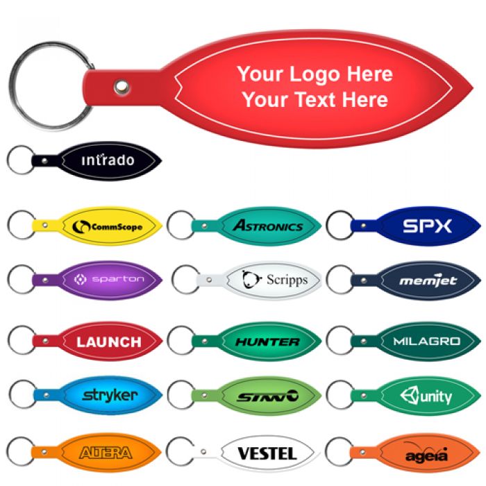 Custom Surfboard Shaped Flexible Key Tags