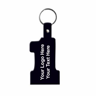 Number 1 Shaped Flexible Key-Tags