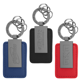 Leatherette Carabiner Clip Key Tags