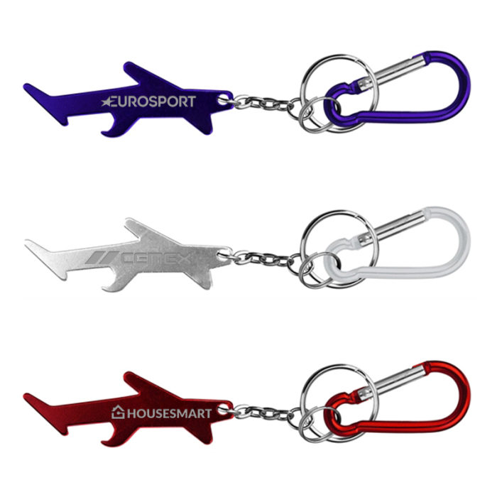 Custom Aircraft Shape Bottle Opener Keychains