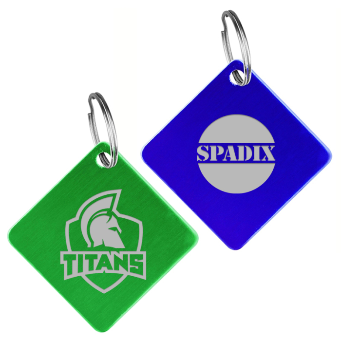 Custom Aluminum Diamond Key Holders and Dog Tags