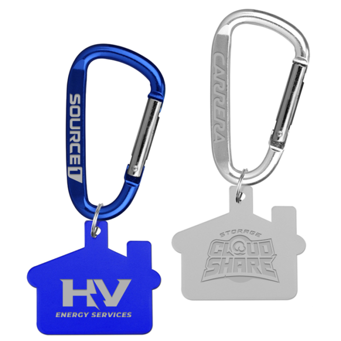 Custom Aluminum Key Holders and Dog Tags with Carabiner