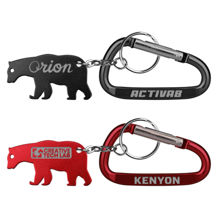 Custom Bear Shape Bottle Opener Keychains