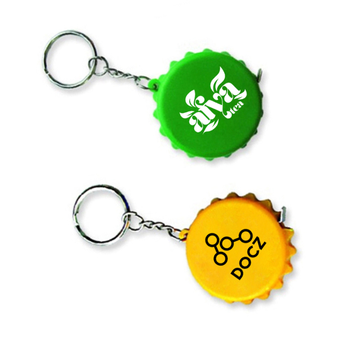 Custom Bottle Cap Shape Tape Measure Key Chains