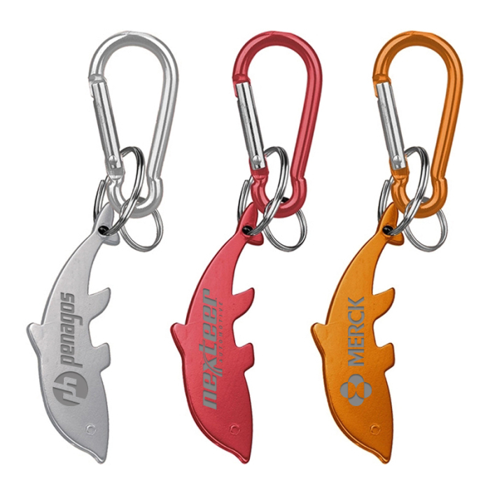 Custom Dolphin Shaped Bottle Opener Key Holders and Carabiner