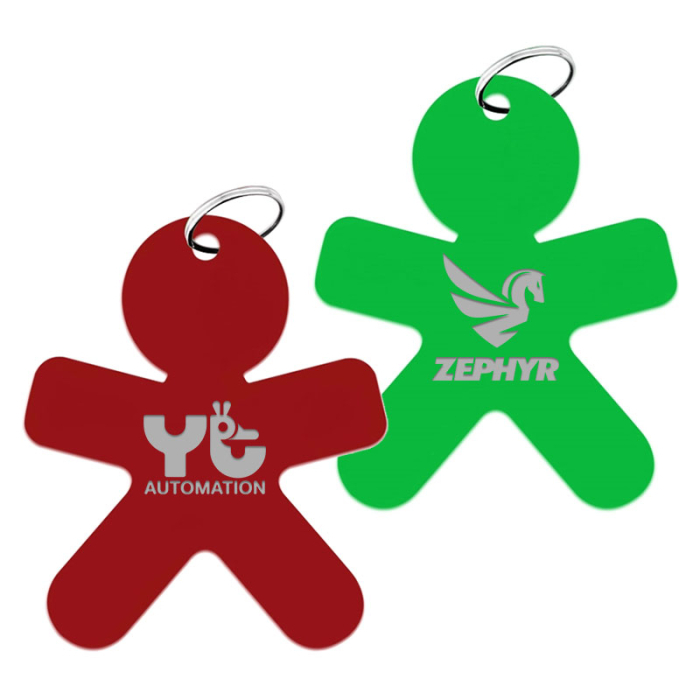 Custom Figure shaped Aluminum Key Holders and Dog Tag