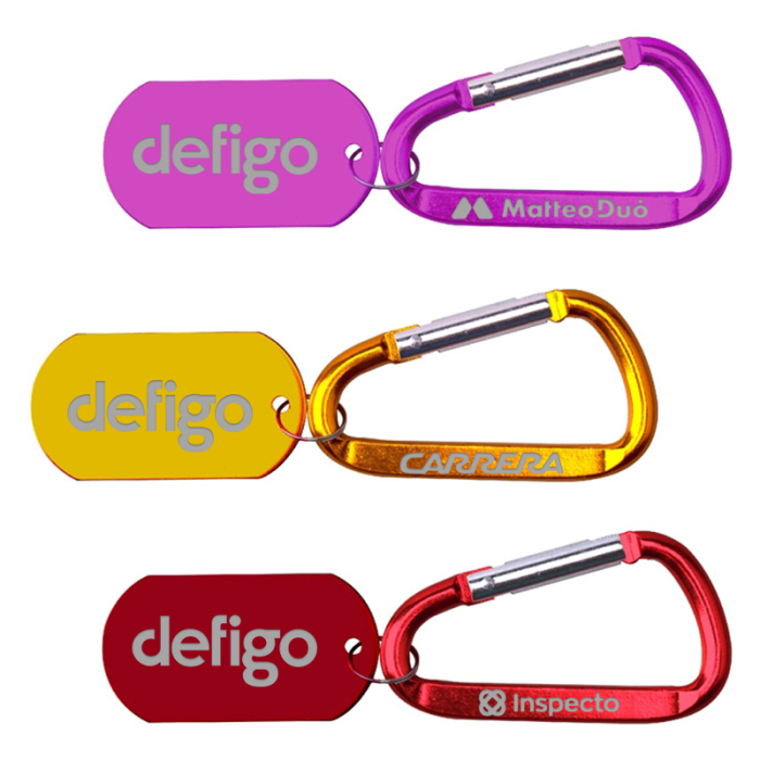 Custom Imprinted Aluminum Key Holders and Dog Tags