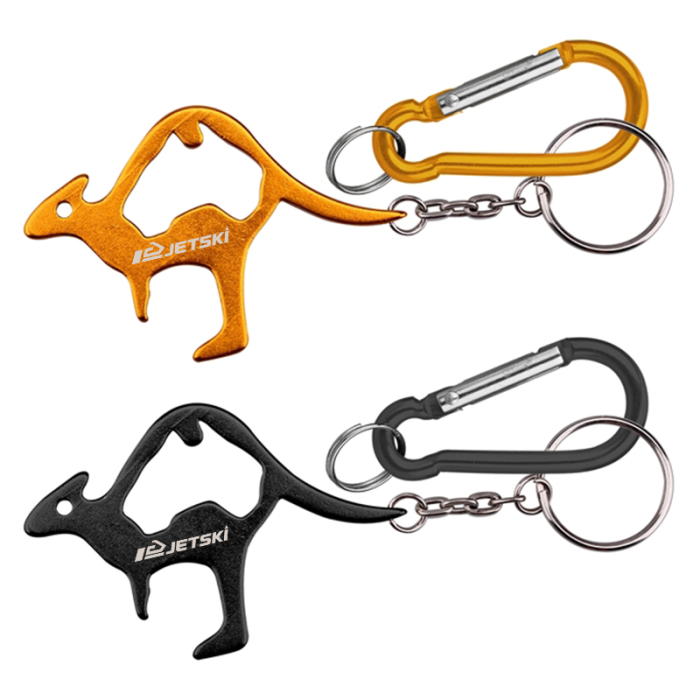 Custom Imprinted Kangaroo Shape Bottle Opener Keychains
