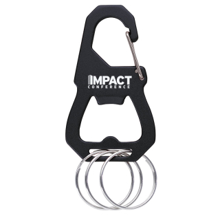 Custom Printed 3 Keyring Carabiners with Bottle Openers