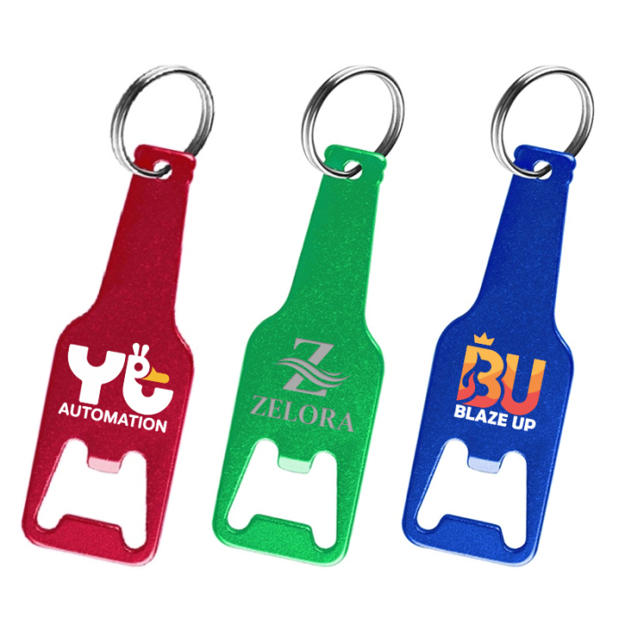 Custom Printed Metal Bottle Openers with Key Ring