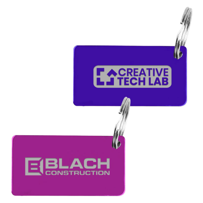 Custom Rectangle Shaped Aluminum Key Holders and Dog Tag