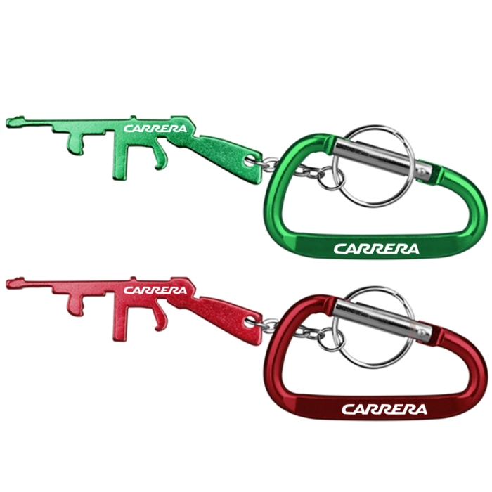 Custom Rifle Shape Bottle Opener Key Chains and Carabiner