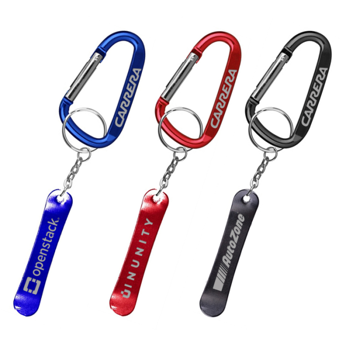 Custom Skateboard Shape Bottle Openers with Key Chain and Carabiner