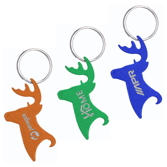 Customized Big Buck Shaped Bottle Opener Key Holders