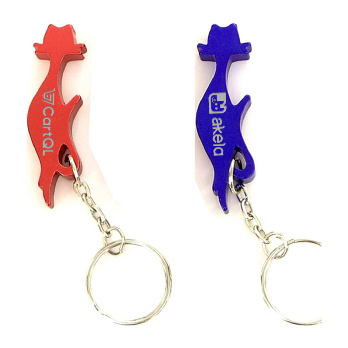 Customized Cat Shape Bottle Opener Key Chains