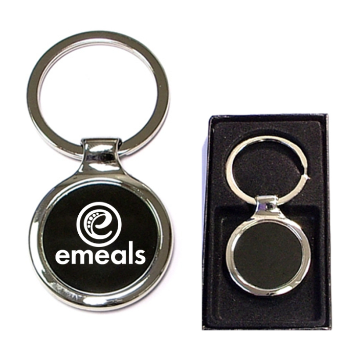 Customized Chrome Metal Key Holders with Gift Case