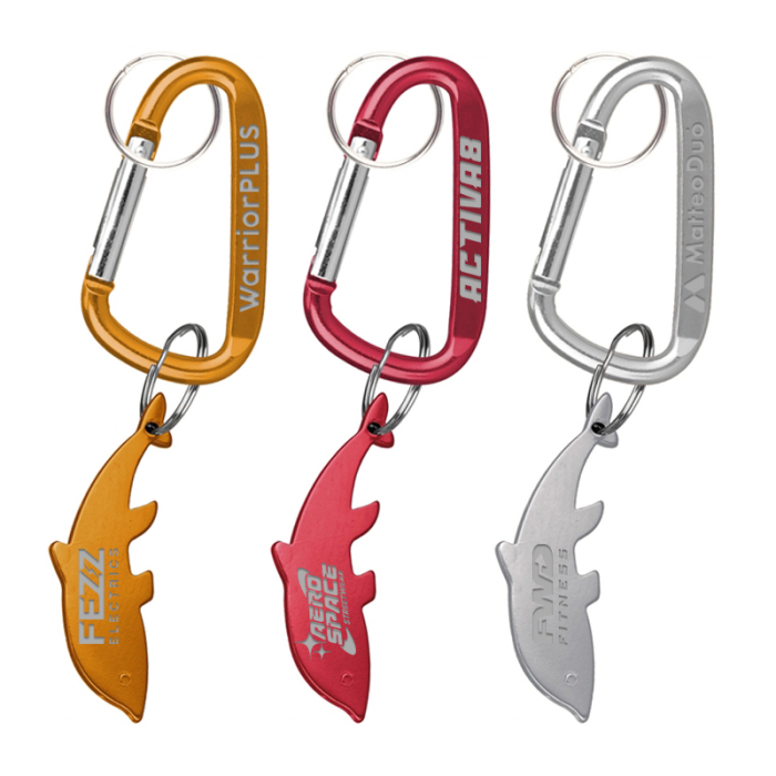 Customized Dolphin Shaped Bottle Opener Key Holders and Carabiner
