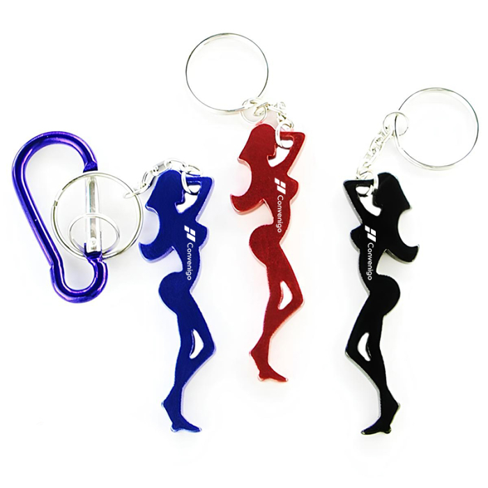Customized Fine Figure of a Woman Shape Bottle Opener Keychains