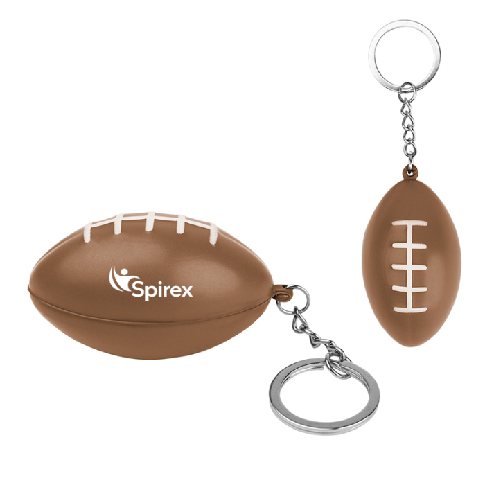 Customized Football Stress Reliever Keychains