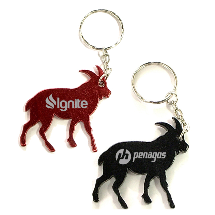 Customized Goat Shape Bottle Opener Key Chains